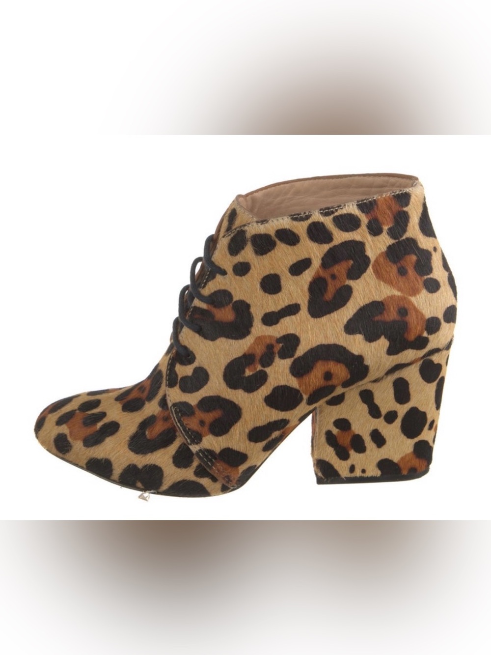 Kate Spade New York Leopard Calf Hair Lace-Up Ankle Booties Size 5.5 🐆